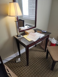 Desk has drawer