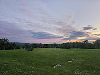 Beautiful sunset from our room out over the golf course.