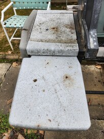 Close-up of barbeque shelves