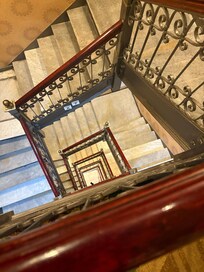 Beautiful stairwell facing down