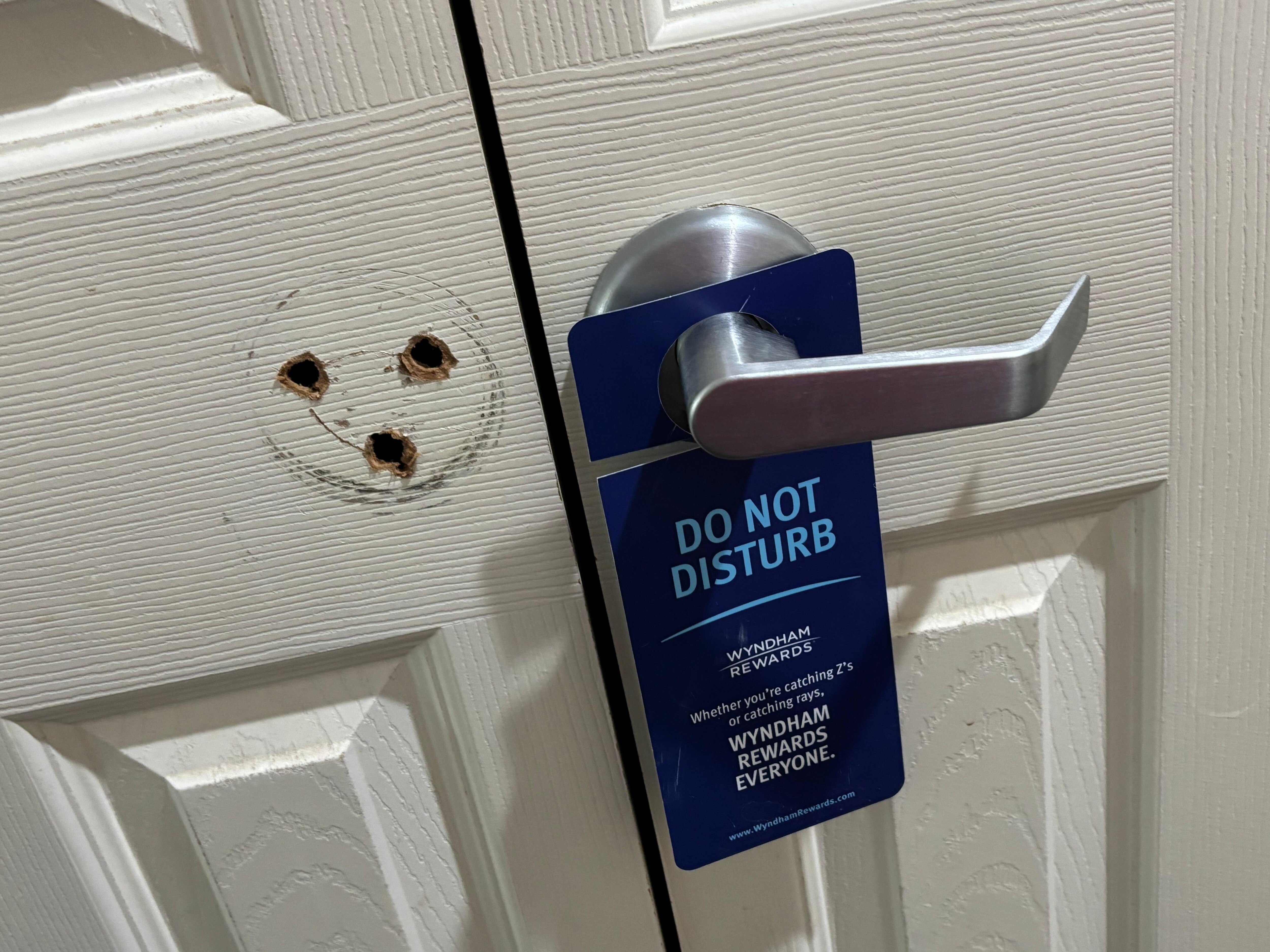 Holes in the closet door