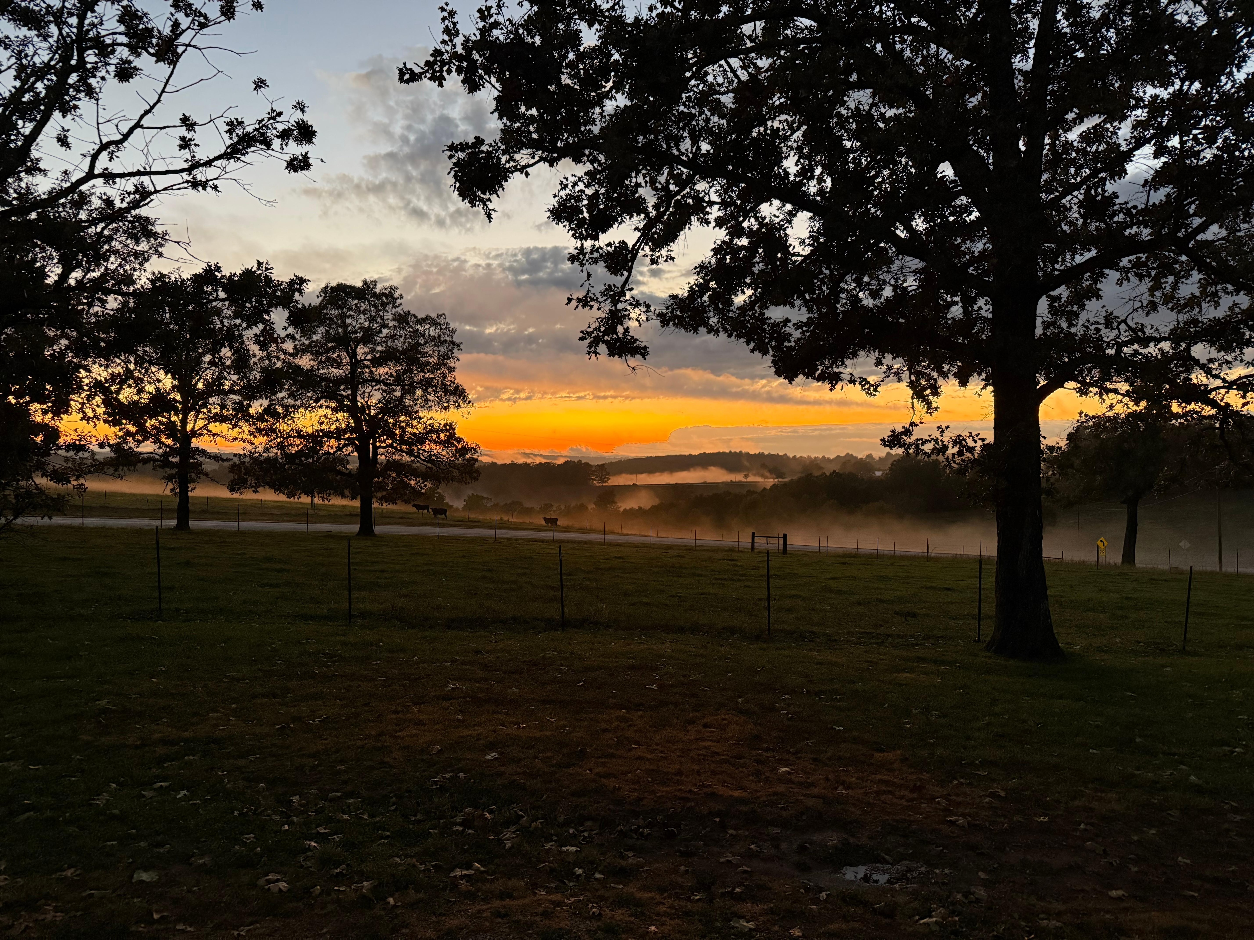 Sunset from the front porch 