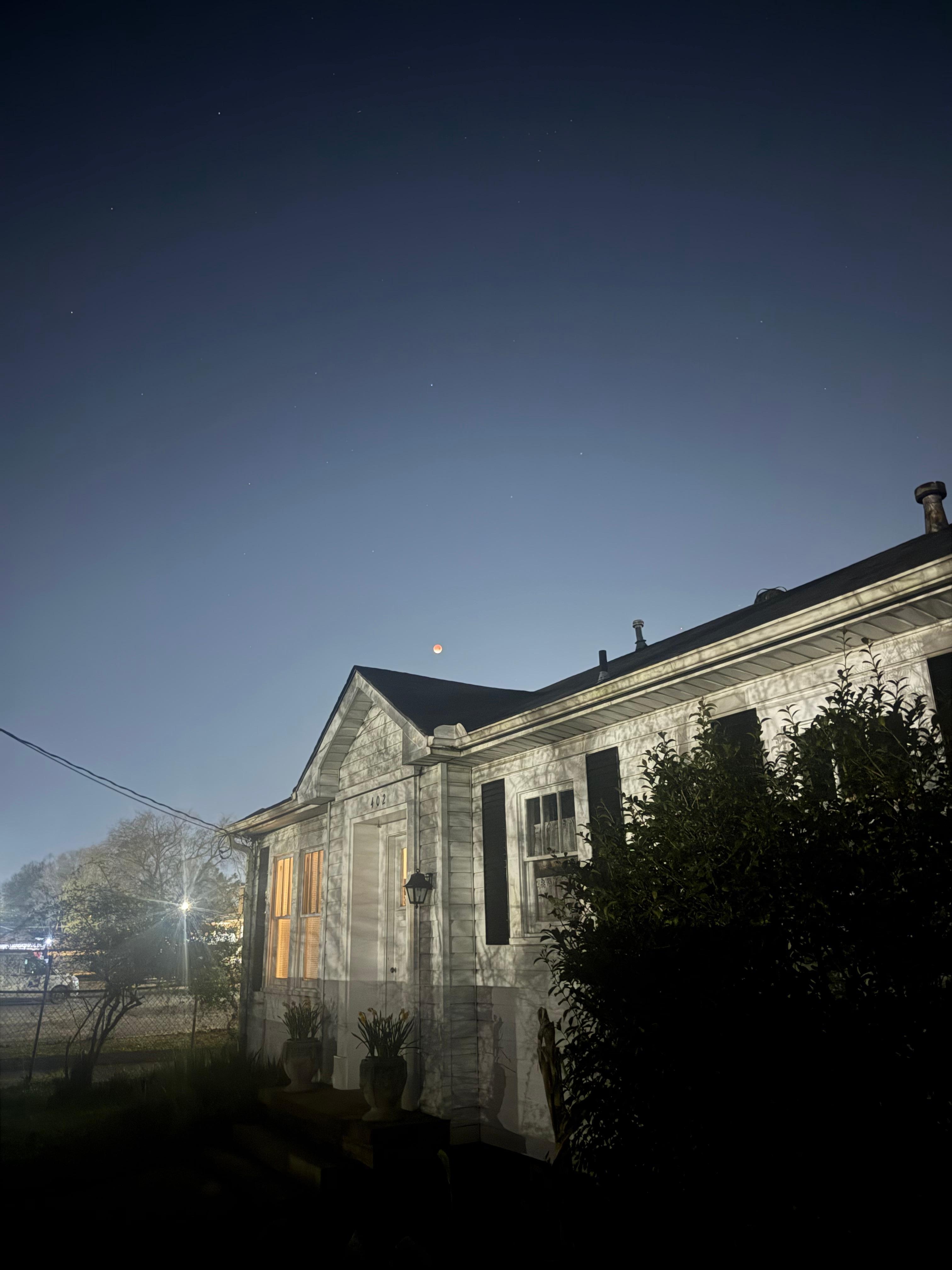 We woke up at 5 AM for the lunar eclipse on March 3rd. 