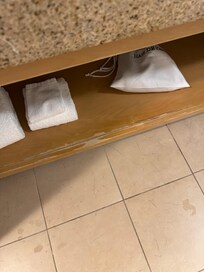 Old and not maintained bathroom vanity