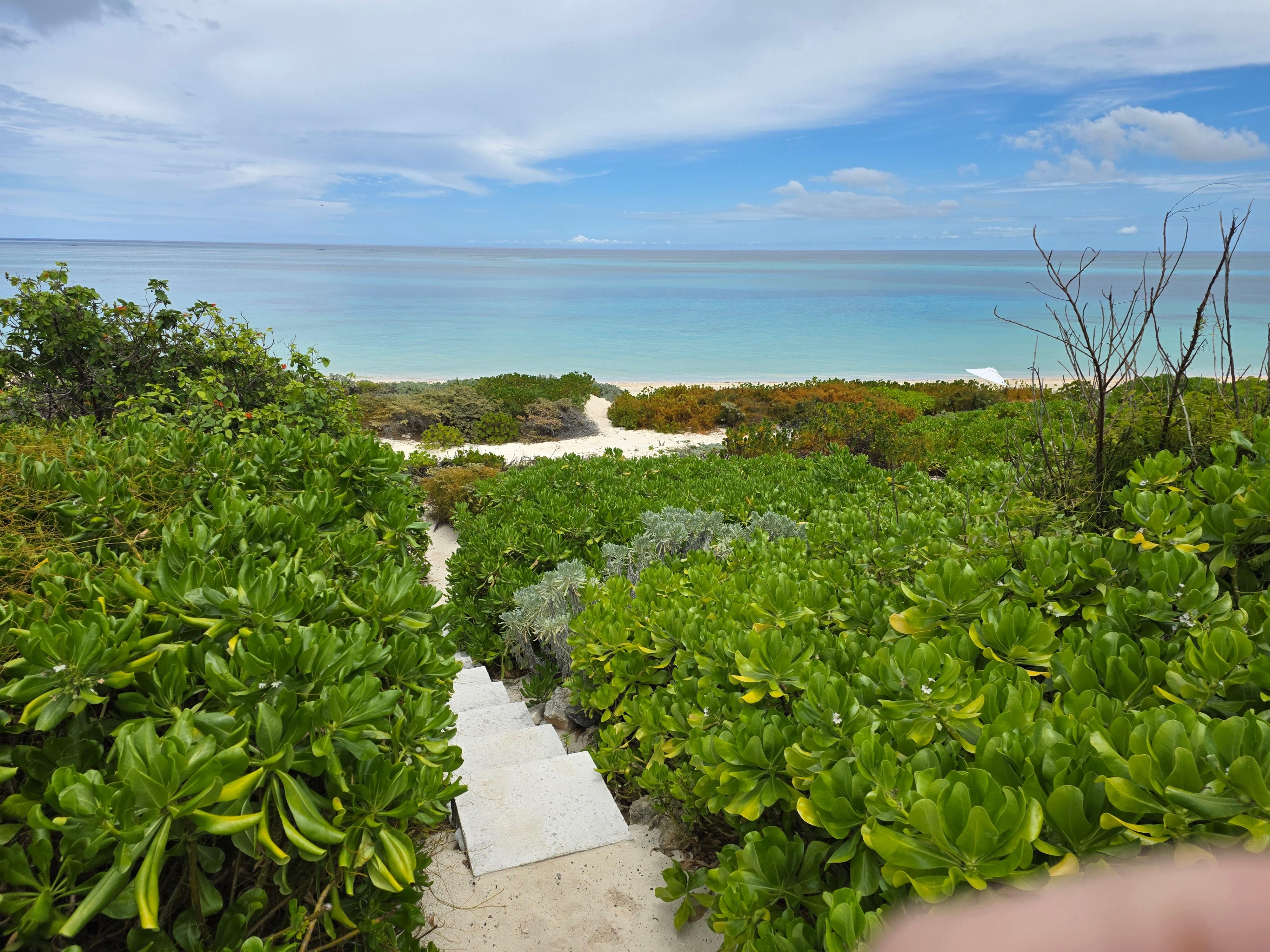 Steps to the beach from Villa #5.