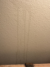 What appears to be smoke stains in the walls.
