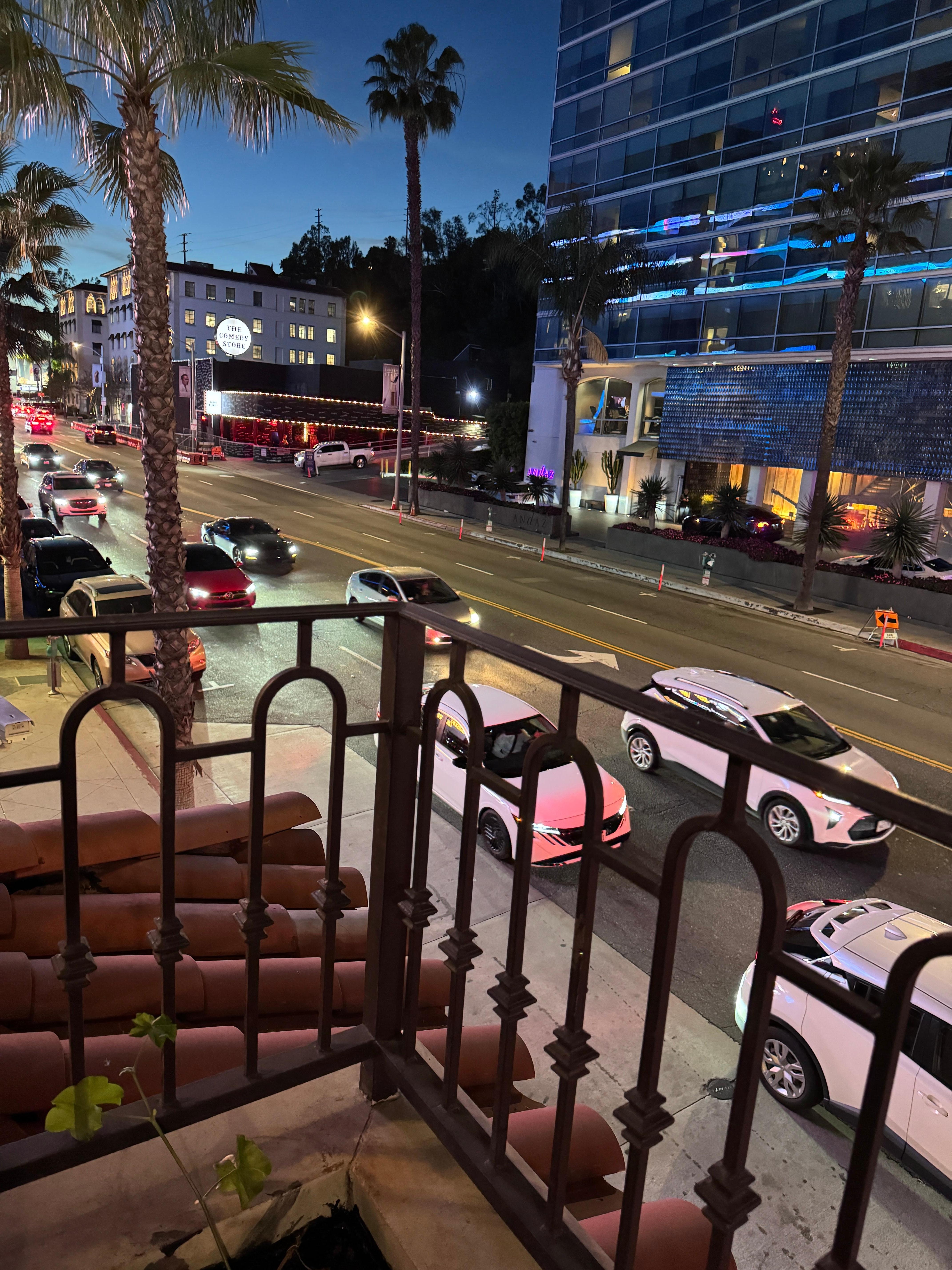 The Comedy Store from our room. We saw Nikki Glaser!!