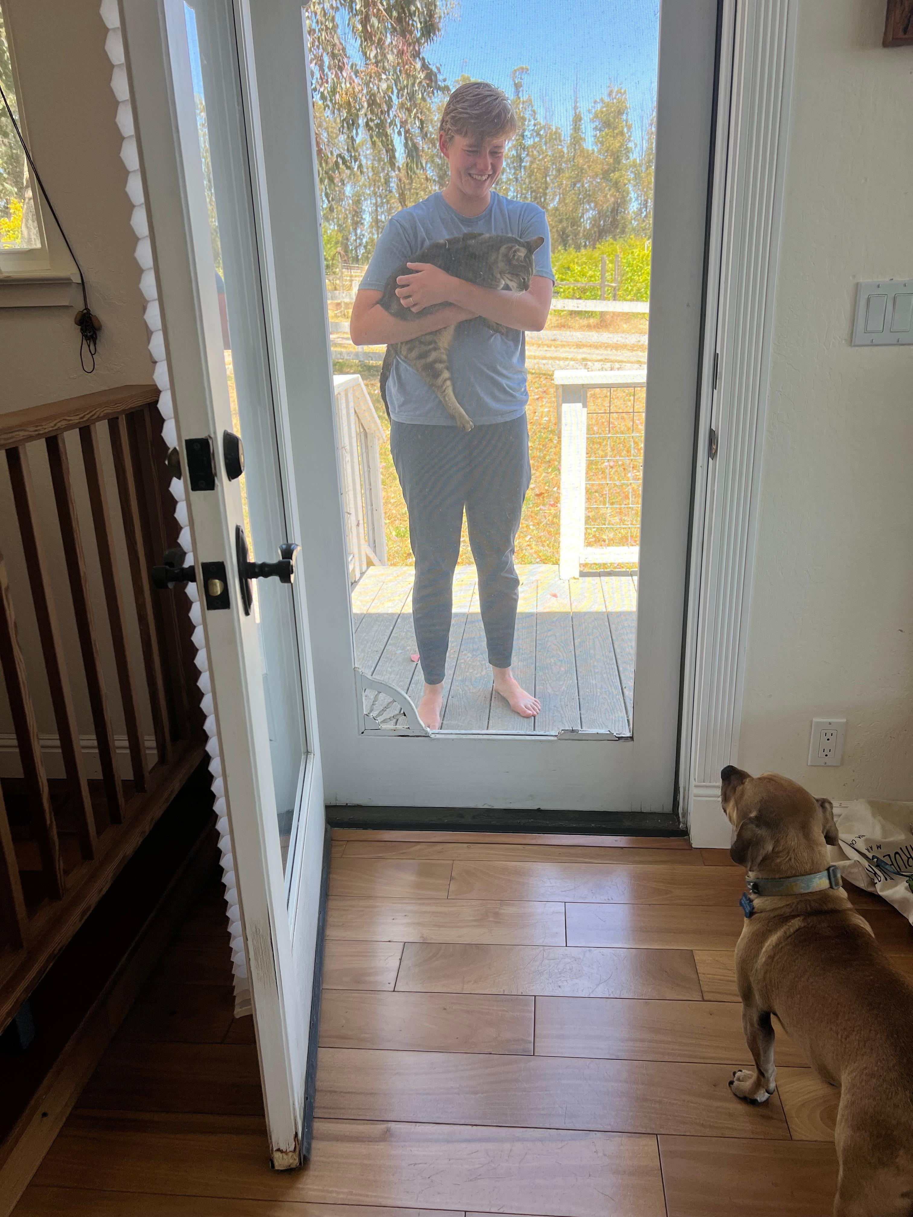 our dog loved the place - and the barn cat!