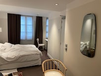 The room has plenty of space.
