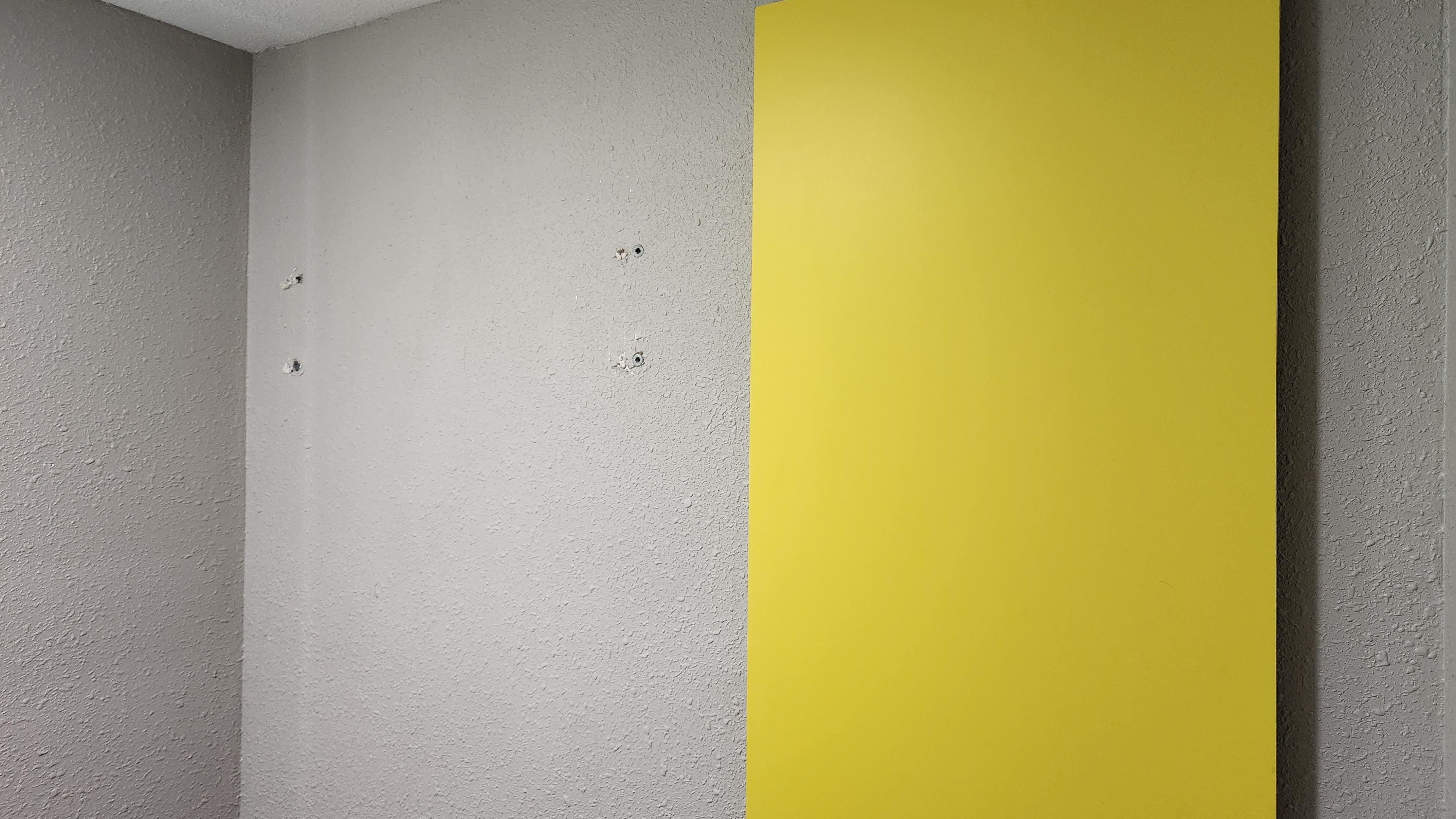 I assume this is where a closet is supposed to be. No dresser either. 