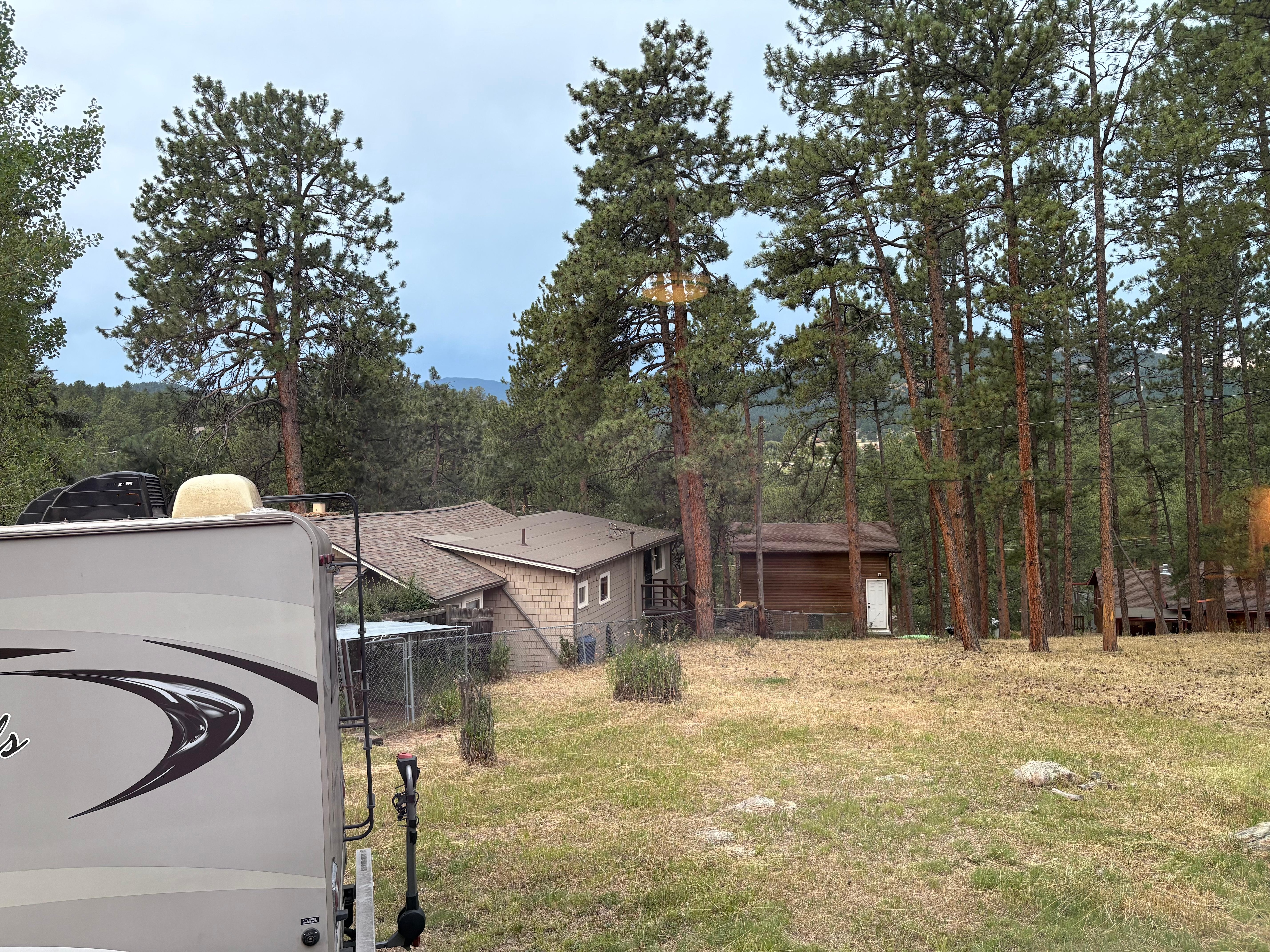 Mountains in the distance. 