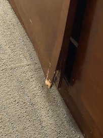 Damaged cabinet