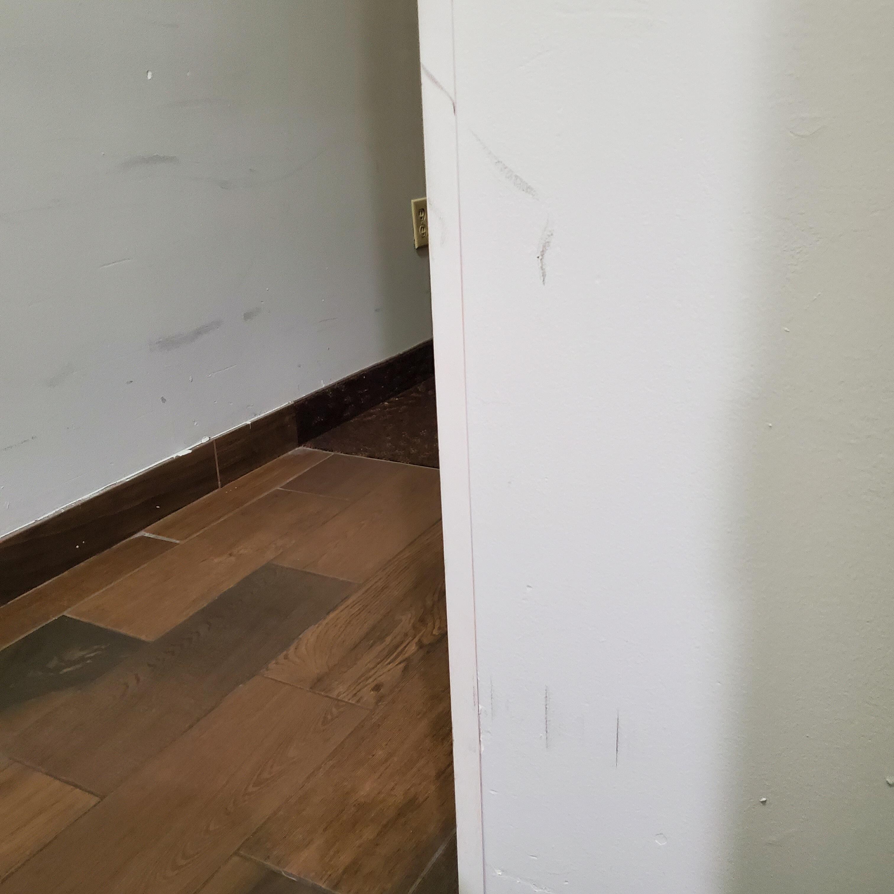 the walls had all kinds of scuffs and dings 