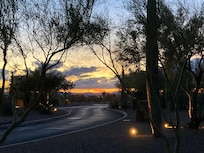 Sunset view on the property’s hiking path.