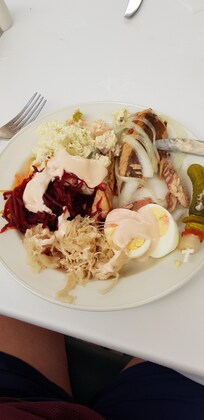 Random plate of food for lunch