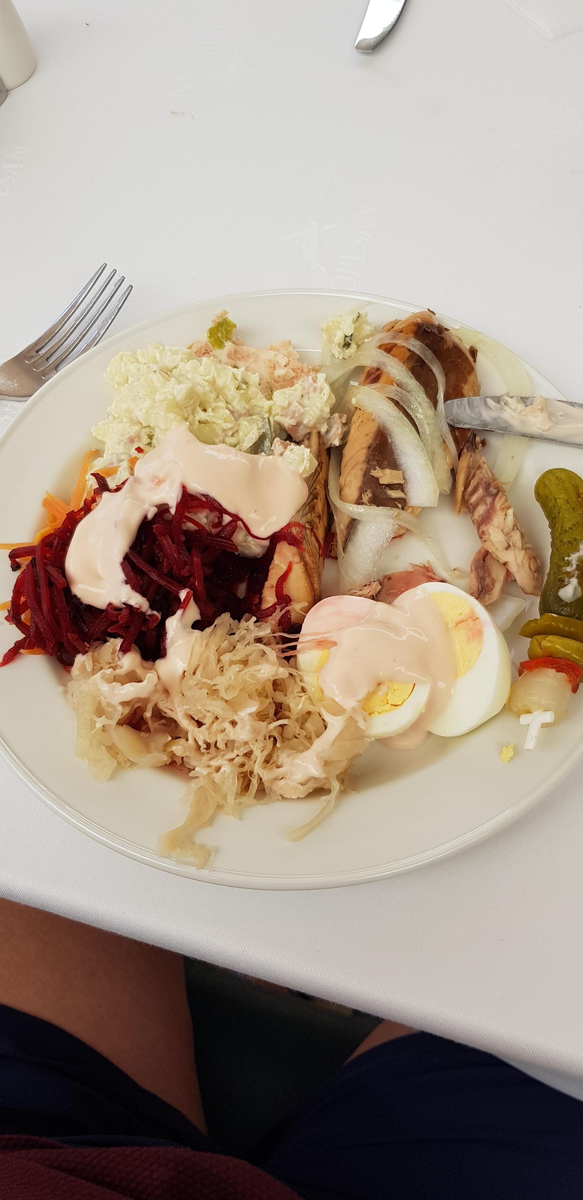 Random plate of food for lunch