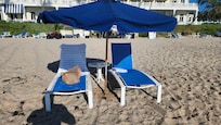 Beach set up for the day