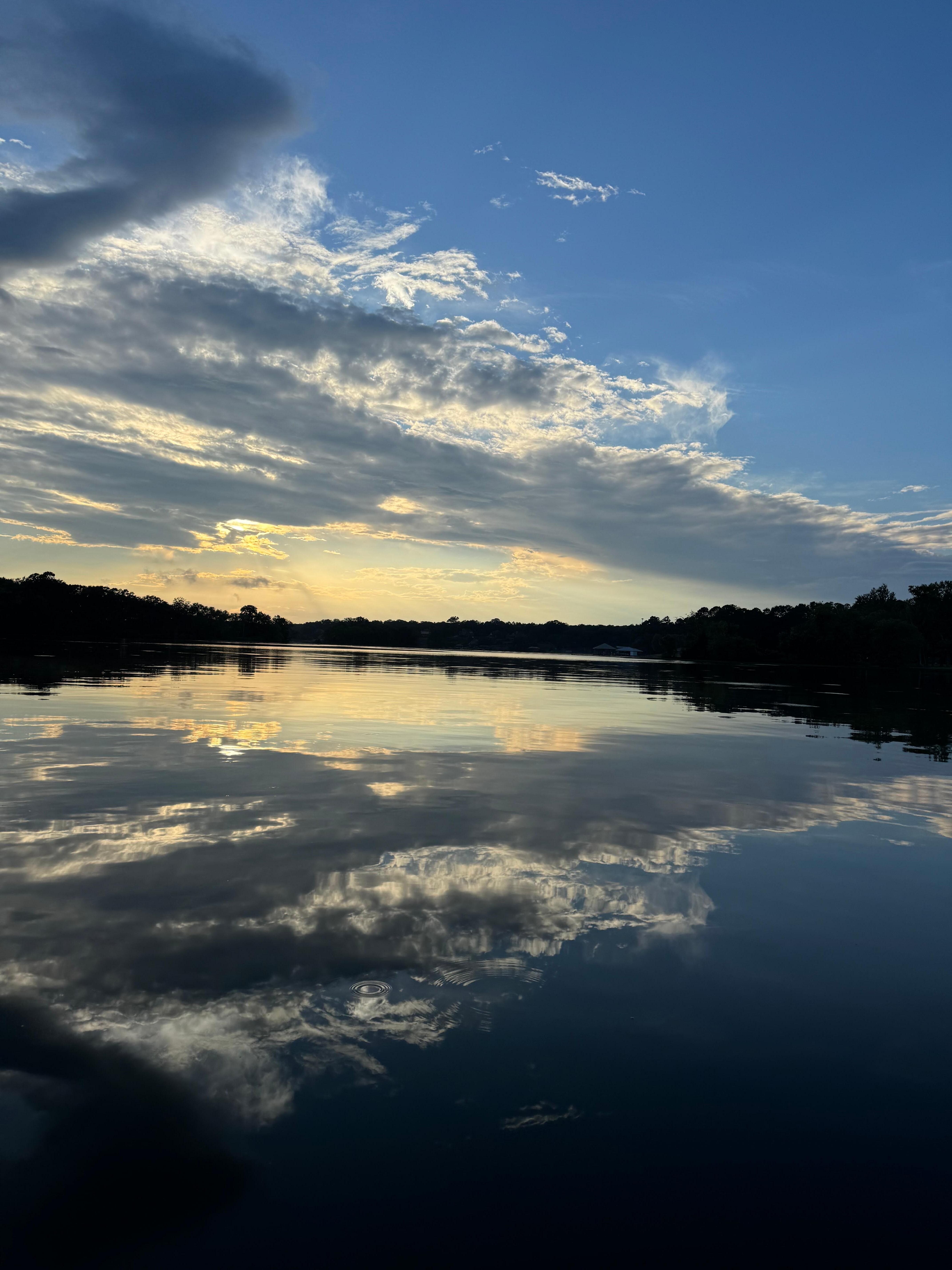 About 10 minutes after a huge rain storm, shortly before sunset.