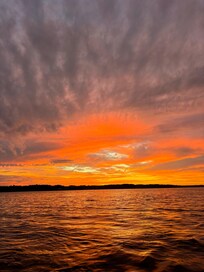 Lake view at sunset