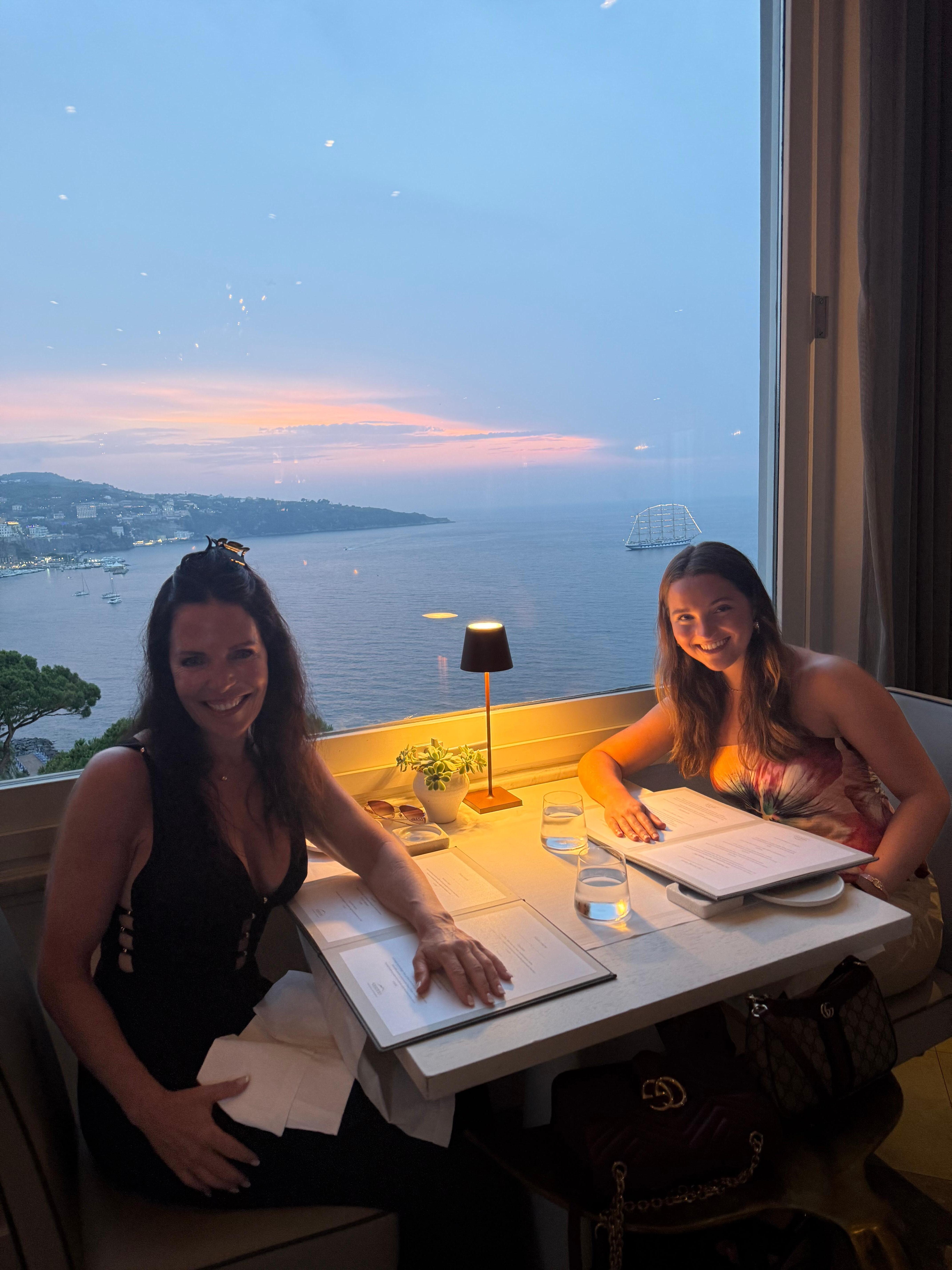 Beautiful view of Sorrento from Hotel Fine Dining experience!