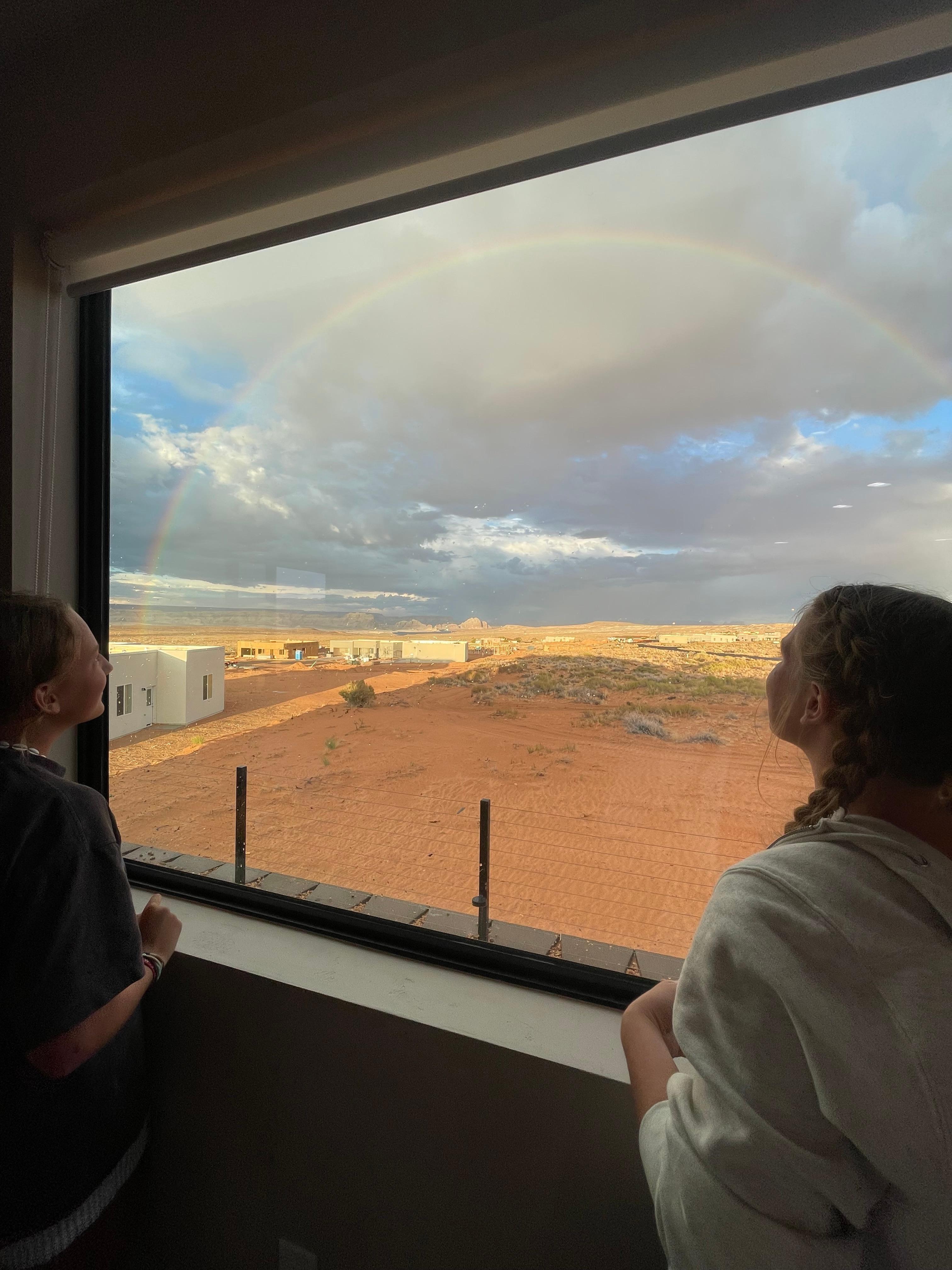 View out of one of the dining room windows. 