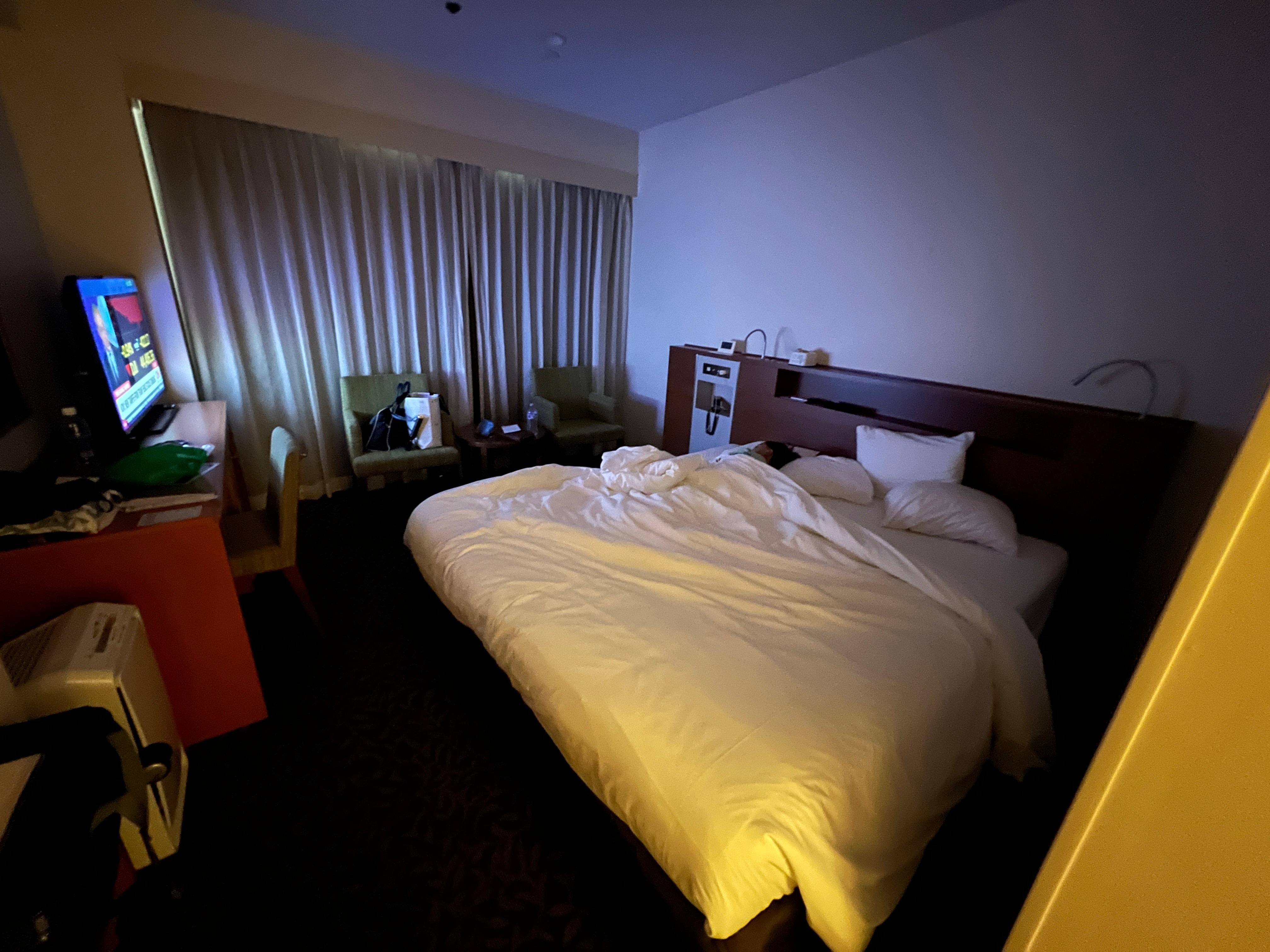 Large bed and room surprisingly spacious
