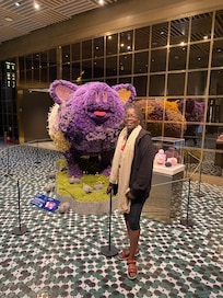 In the lobby.