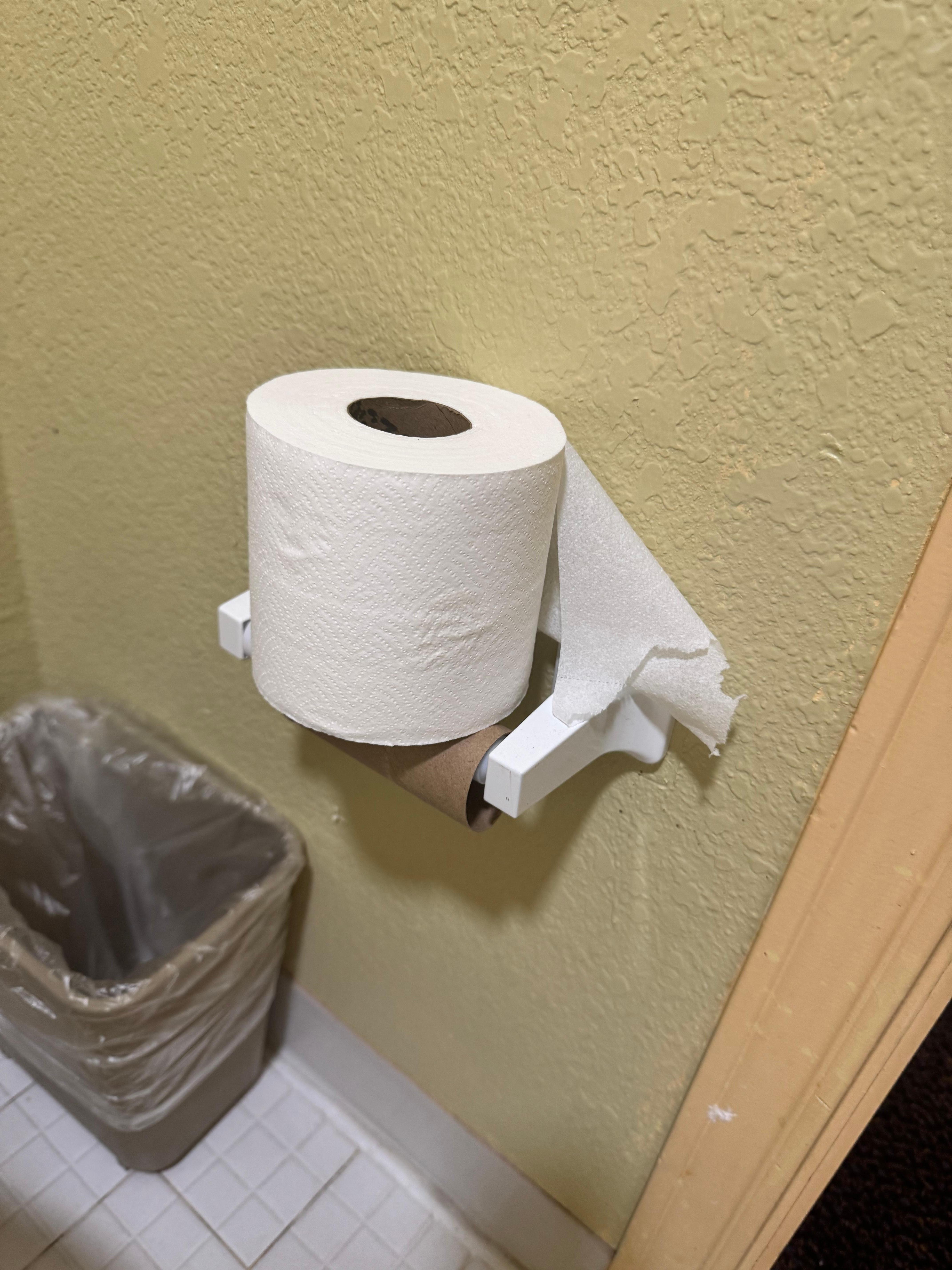 Couldn’t even change the toilet roll. (Lazy)