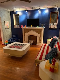 Fun games and toys for the kids, plus a great movie collection.