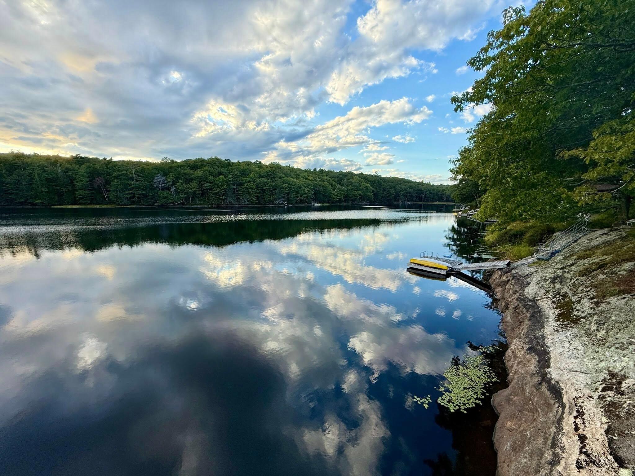 The skies were stunning and the reflection in the lake (off the deck) was magical.