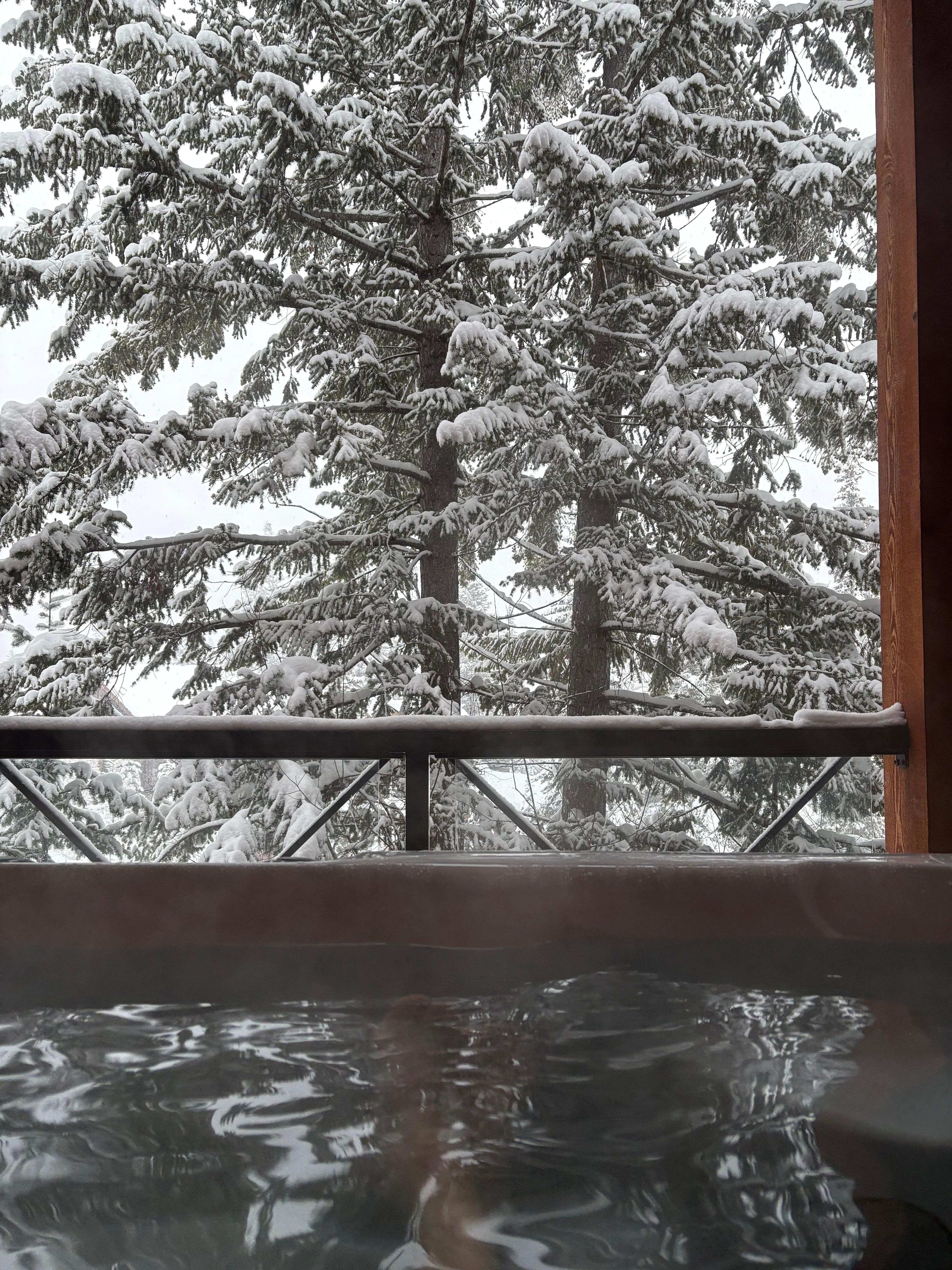 Hot tub after 4 days of powder. 