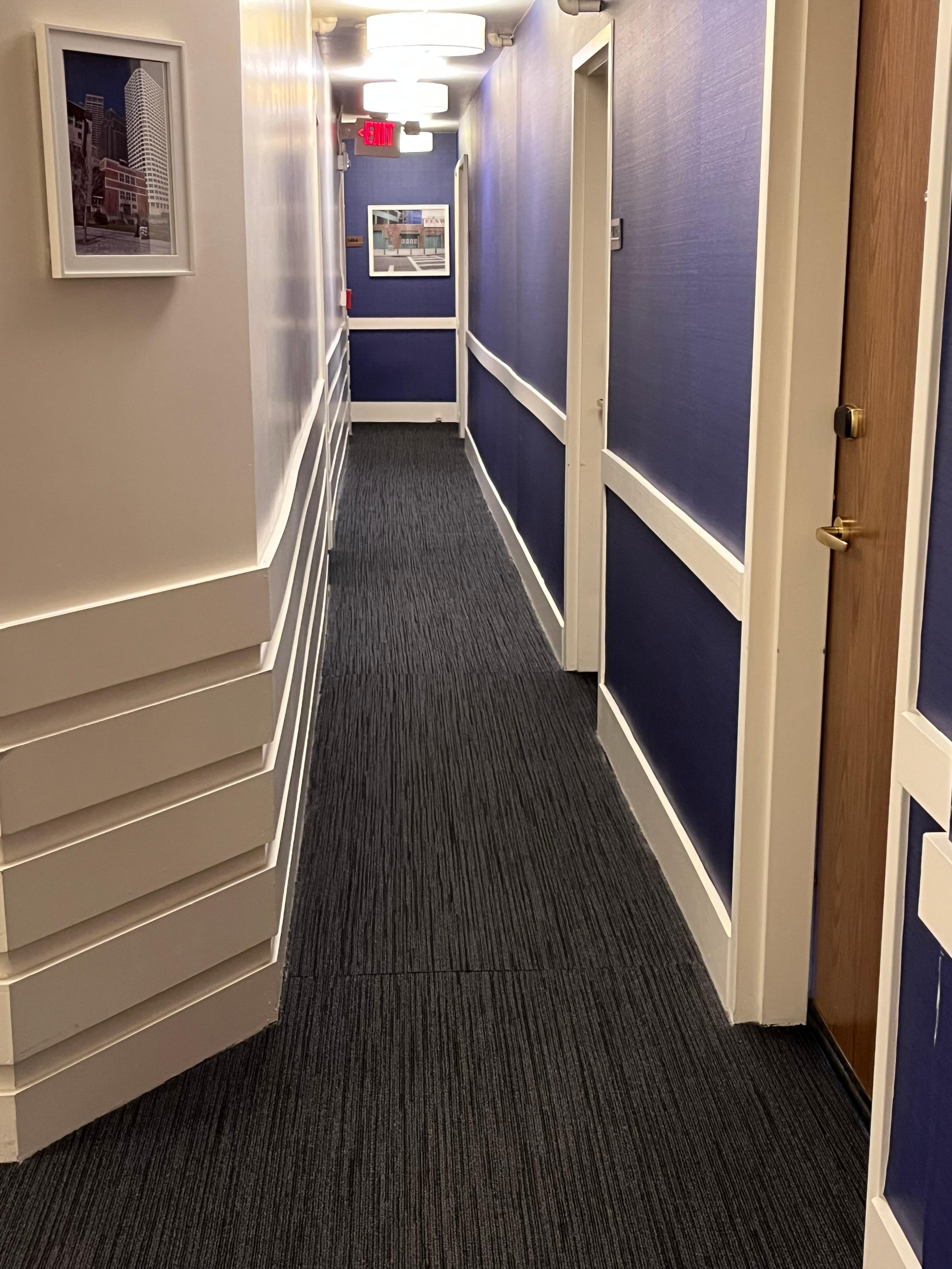 The hallway to our room