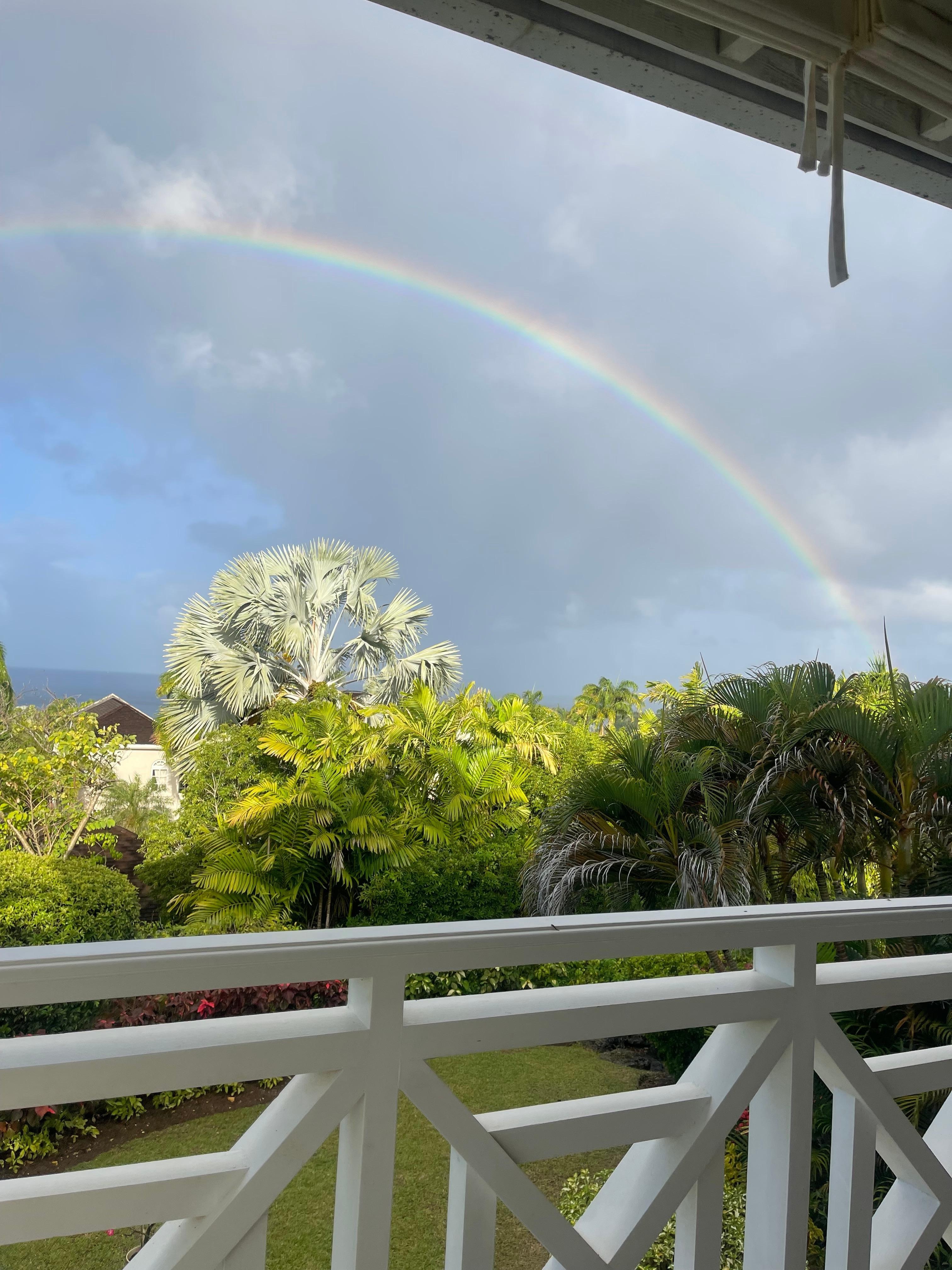 Morning rainbow from our terrace