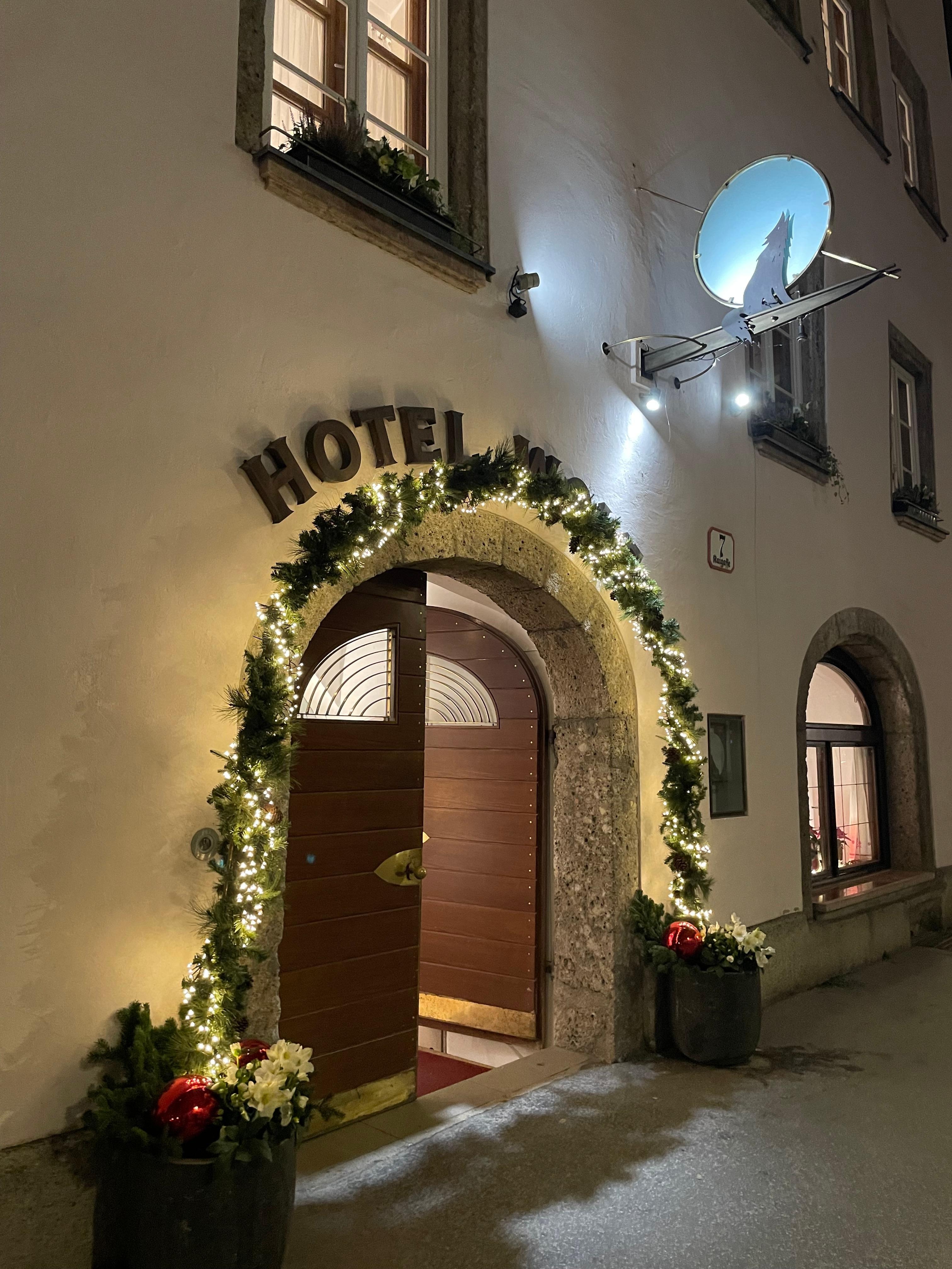 Hotel Wolf entrance.
