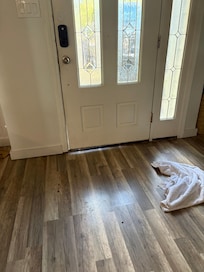 Front door not not sealing. Bugs were crawling in through the door when it started raining.