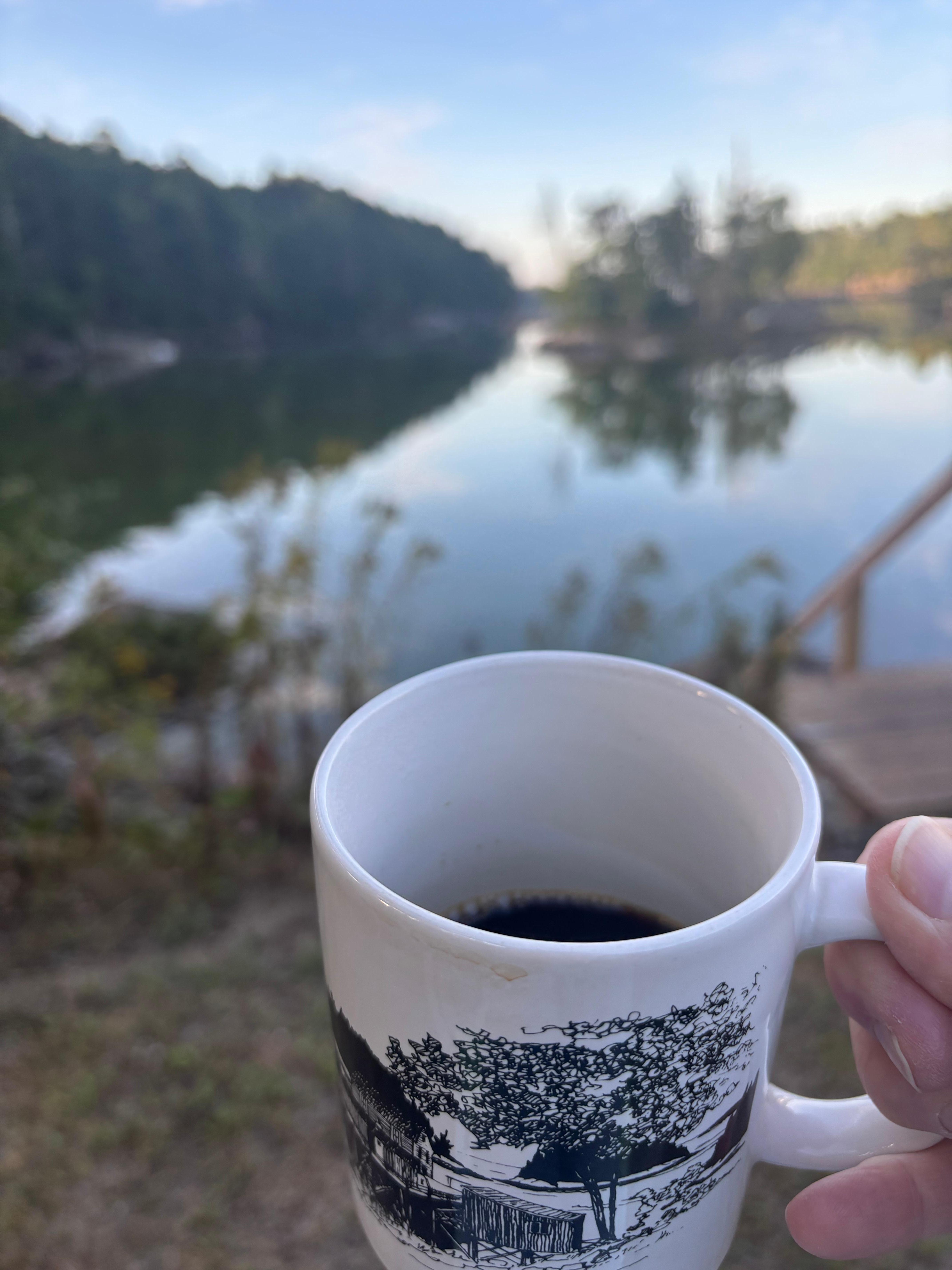 Morning coffee at this peaceful place is priceless 😌