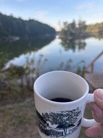 Morning coffee at this peaceful place is priceless 😌