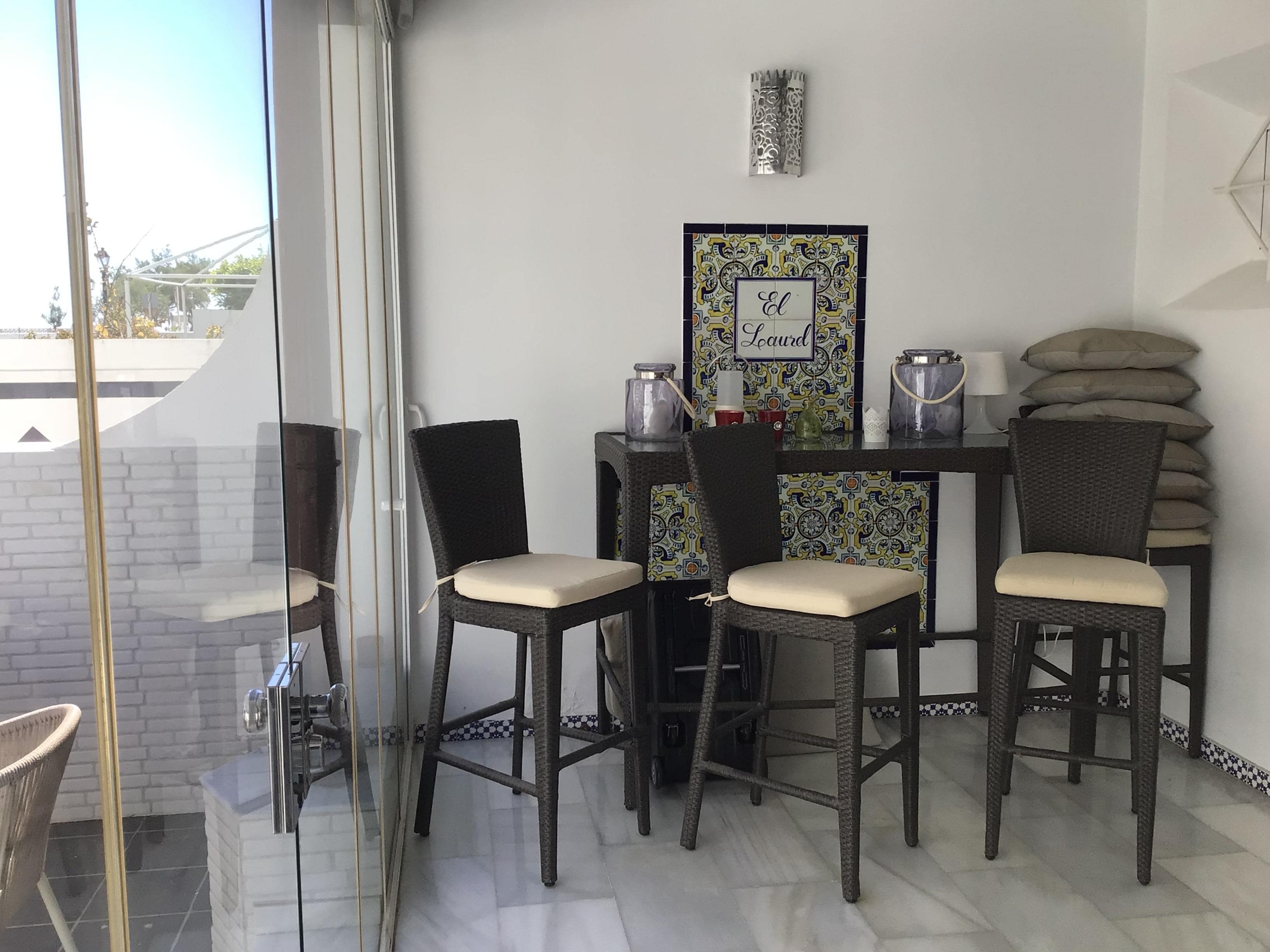 Inside area with outside lighting 