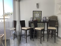 Inside area with outside lighting