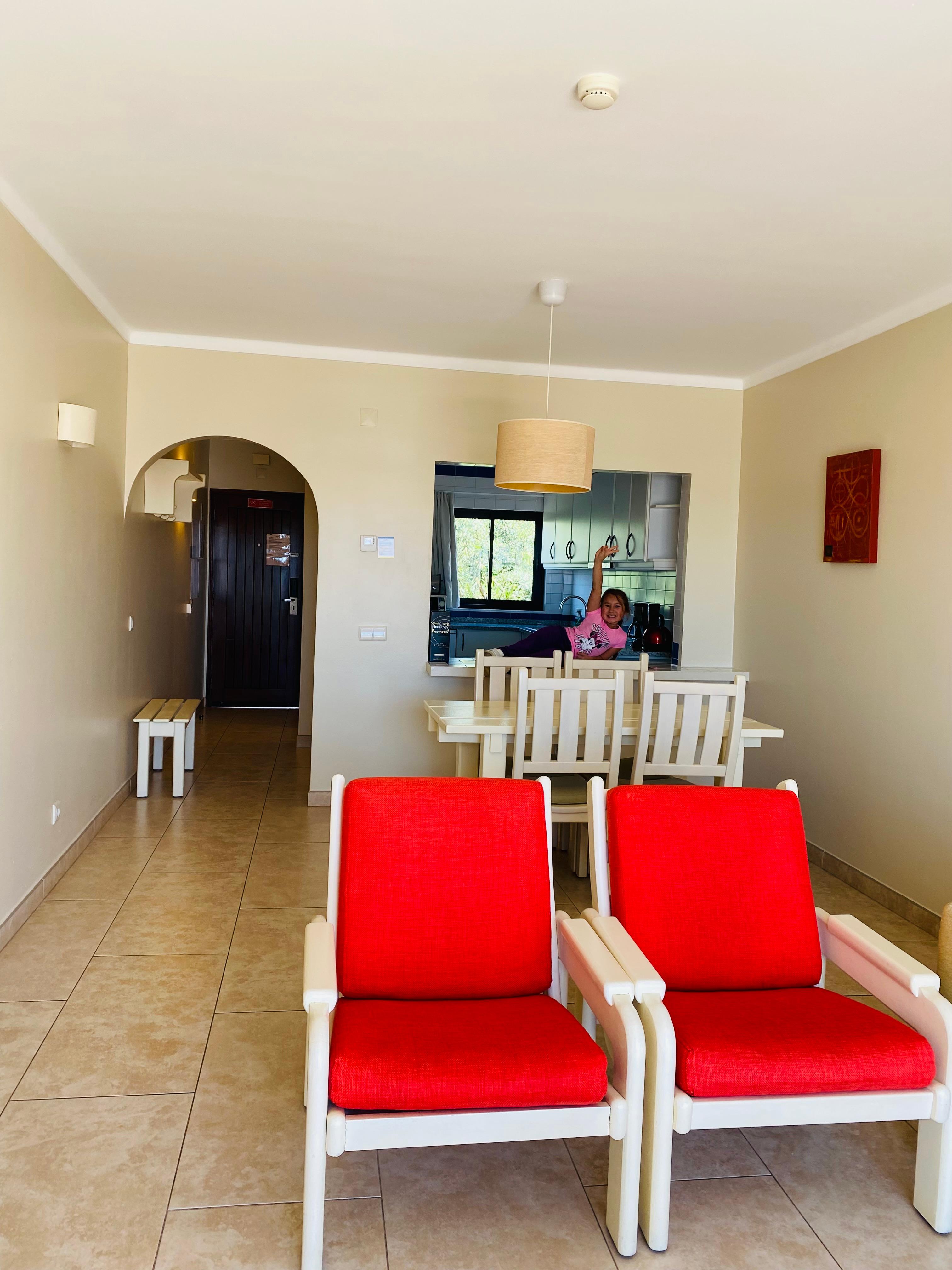 Living room and dining room