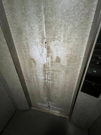 This is the inside of the doors in the elevator. Pretty disgusting, I can’t imagine nobody notices this.