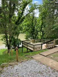 Deck over looking the river