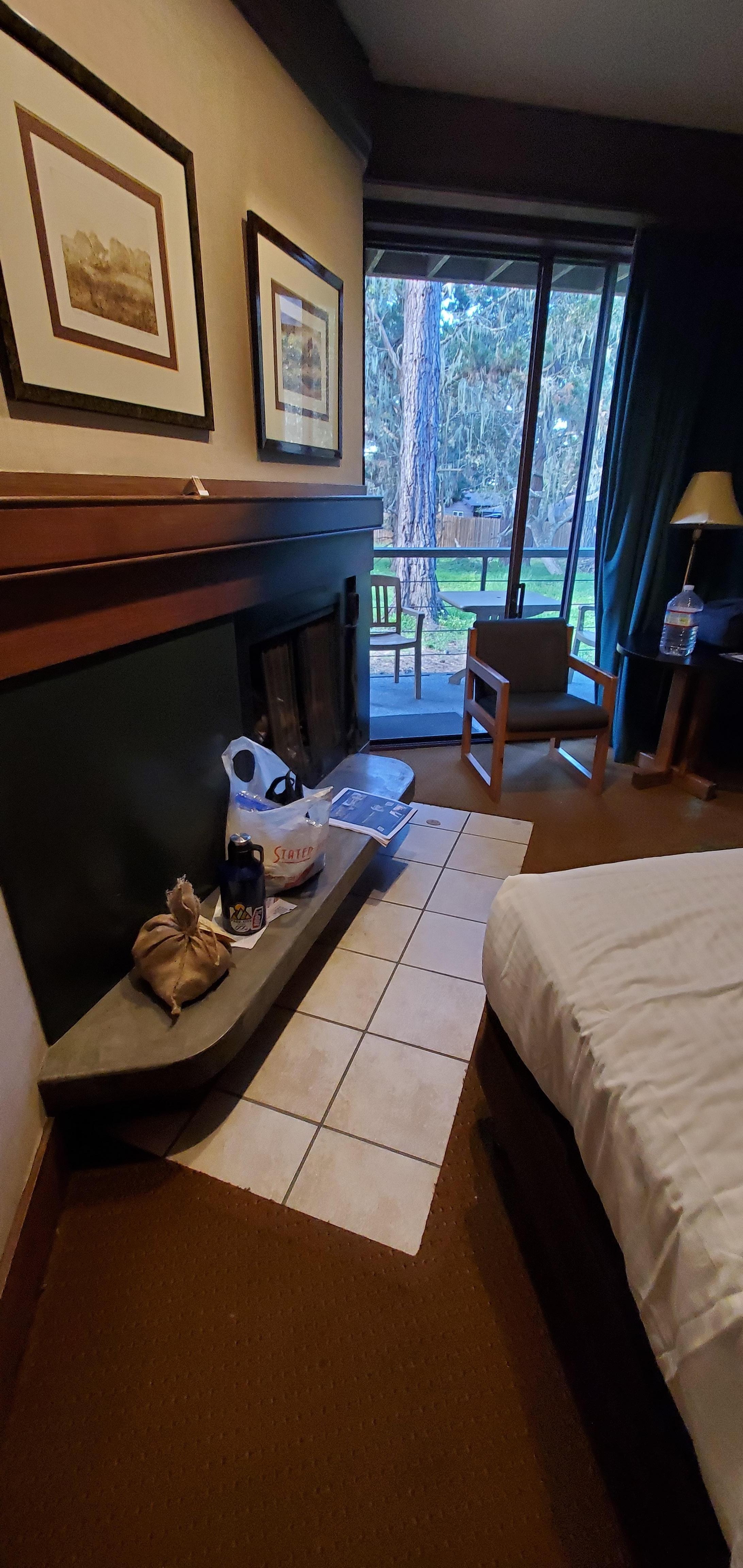 Fireplace with kindling