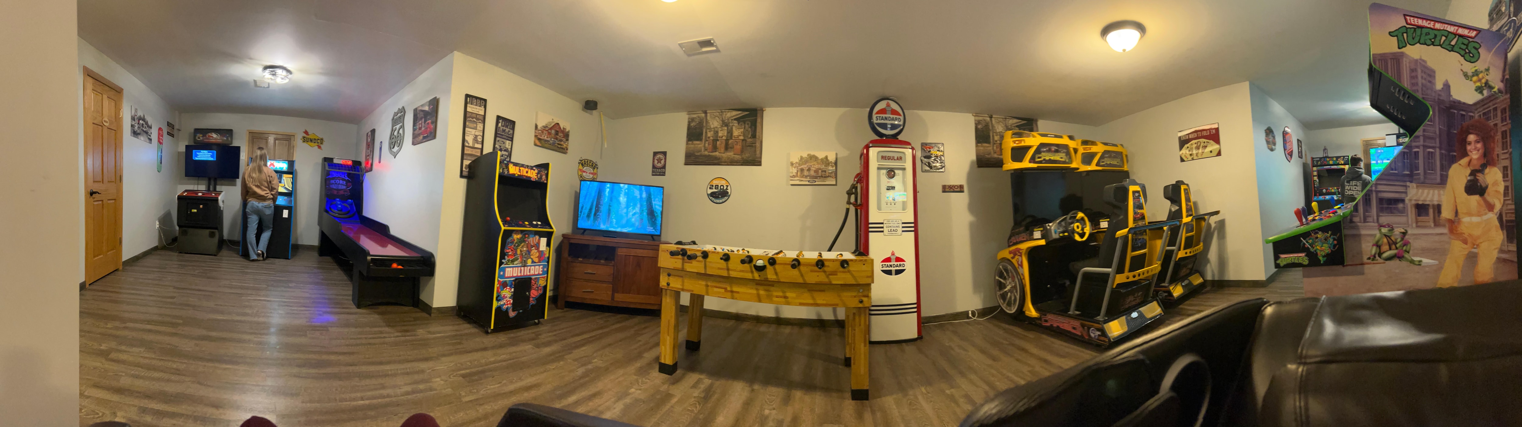 Game room with a massage chair! 