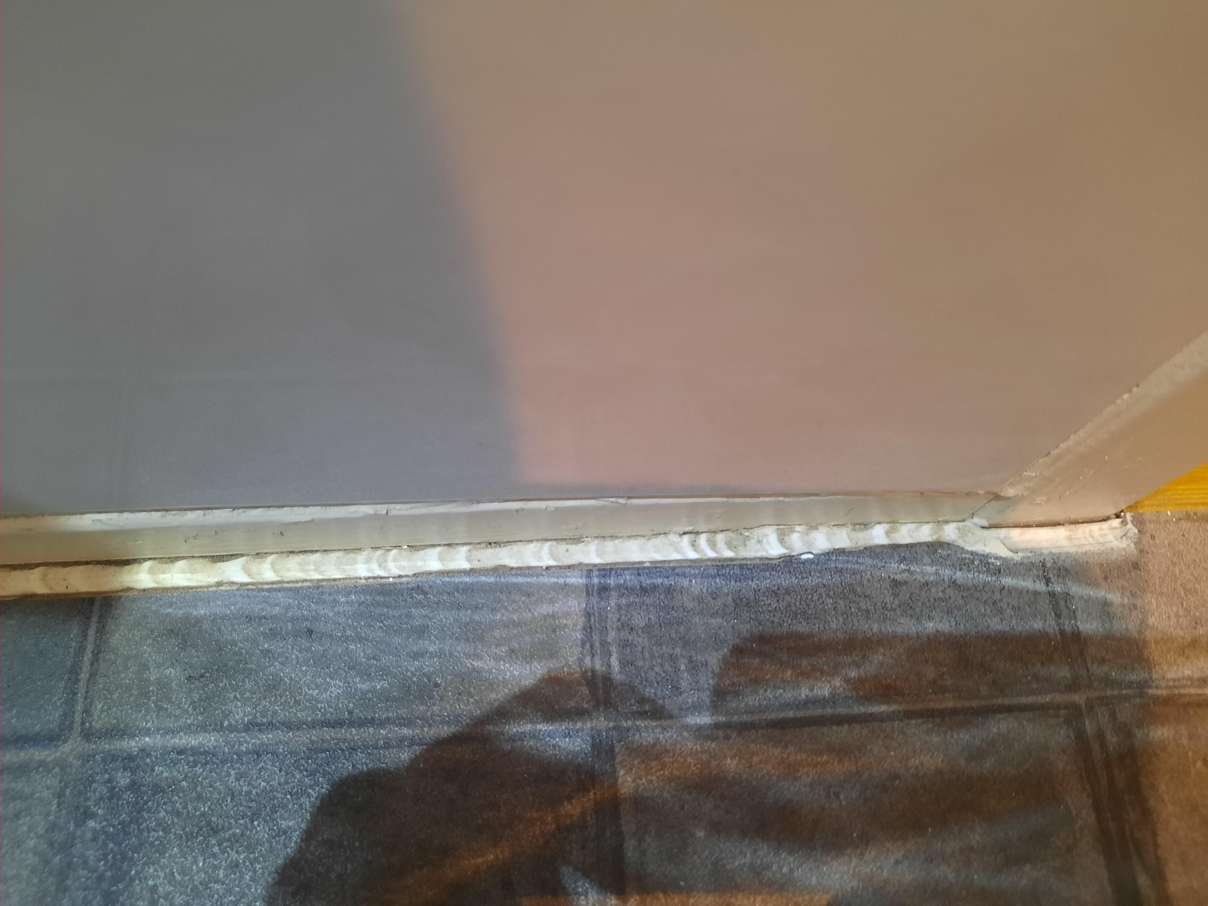 Caulk job in the bathroom.