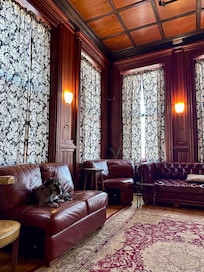 They have a sweet dog.