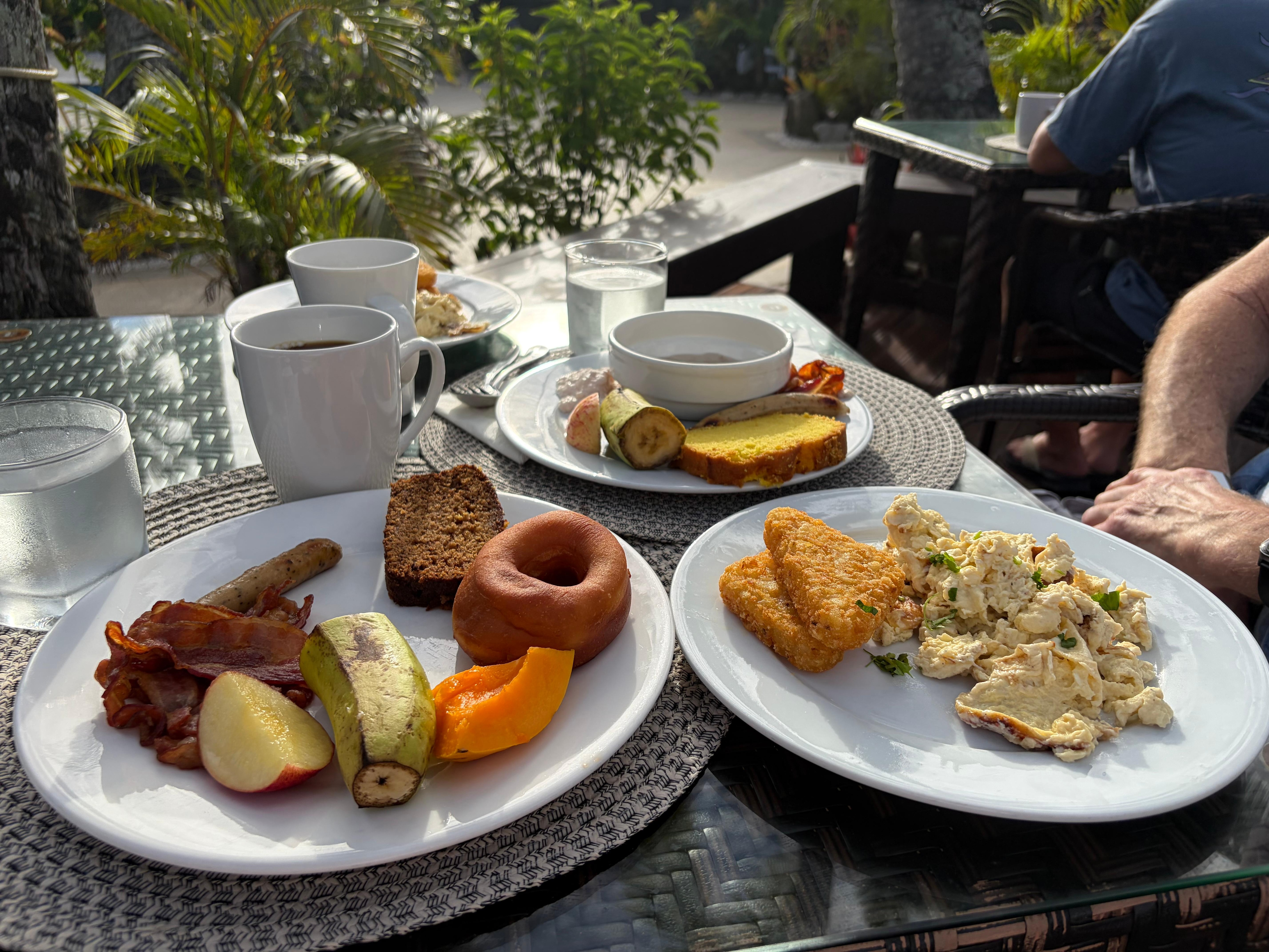 Hot breakfast was very good and I believe it was $25NZ per person. Good selection and they cooked up the eggs fresh to order. 