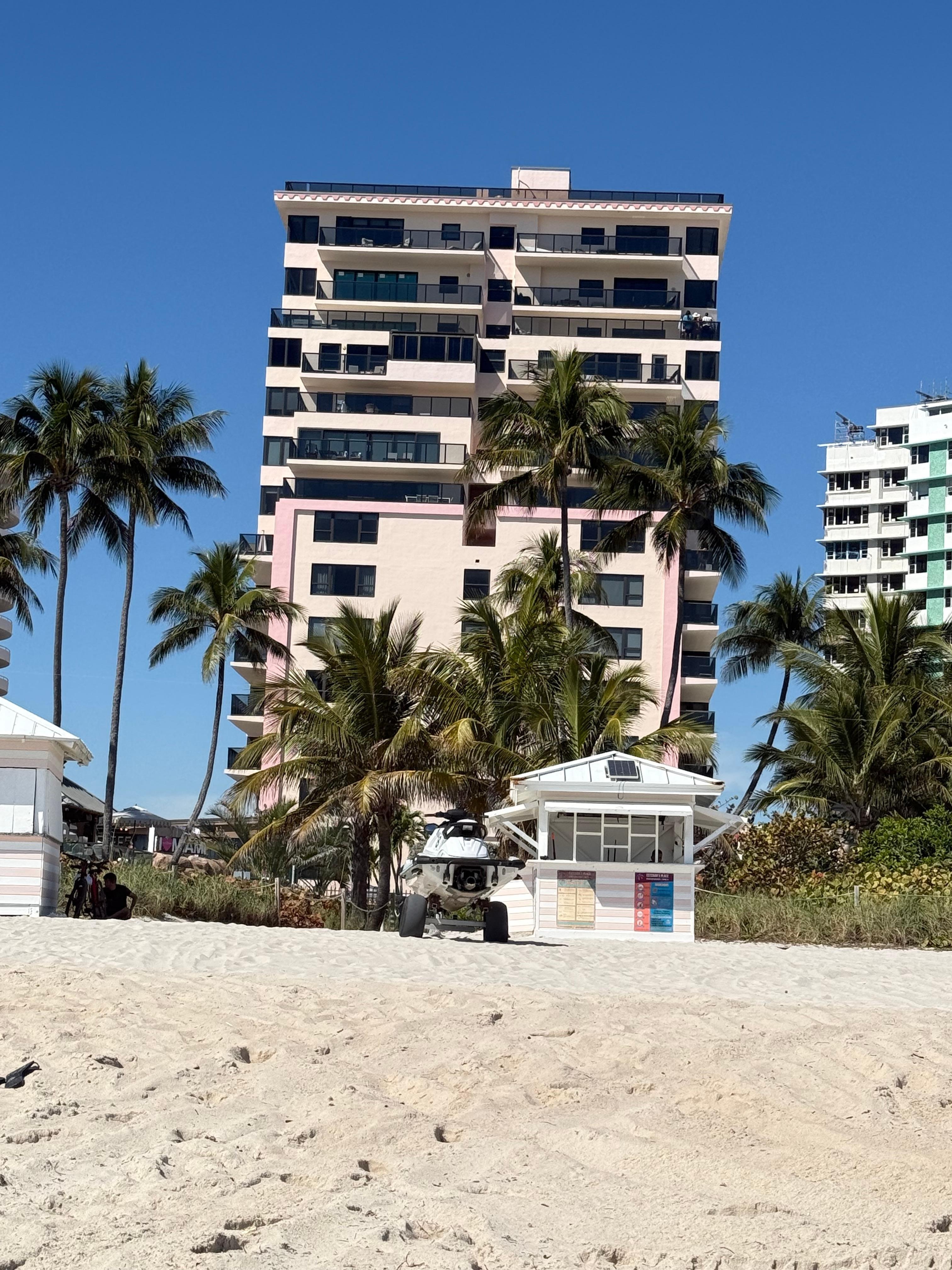 View of hotel from the beach 