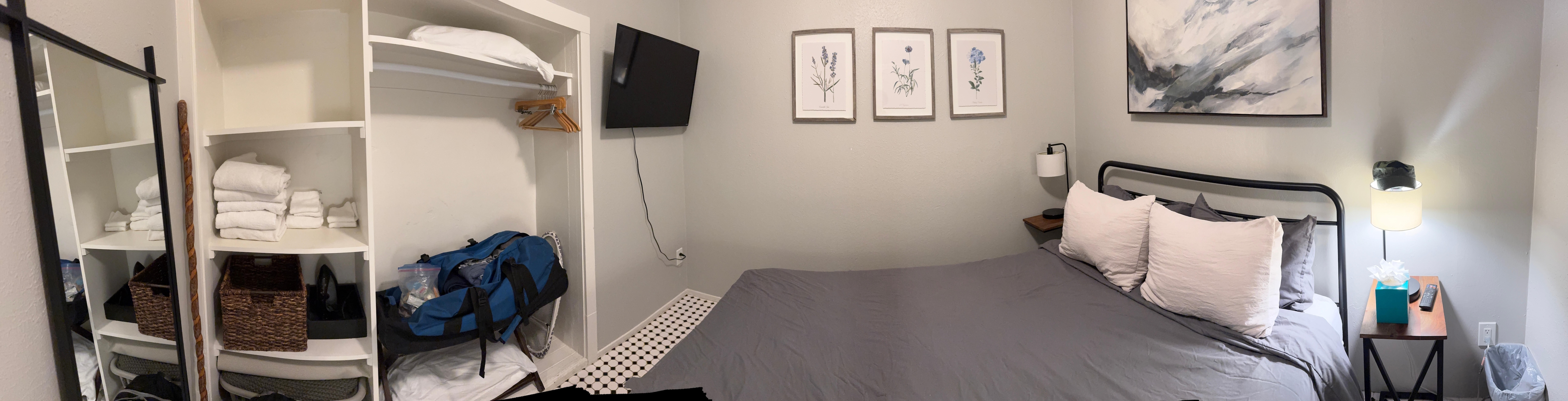 Master bedrom was good for 1, perfect for 2 if you like each other.