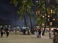 Fireworks on the beach